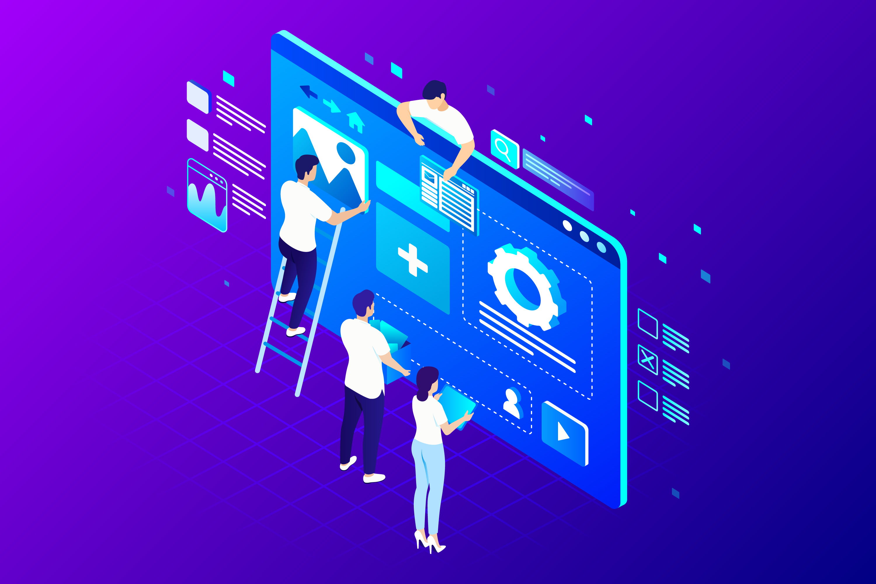 Website development isometric
